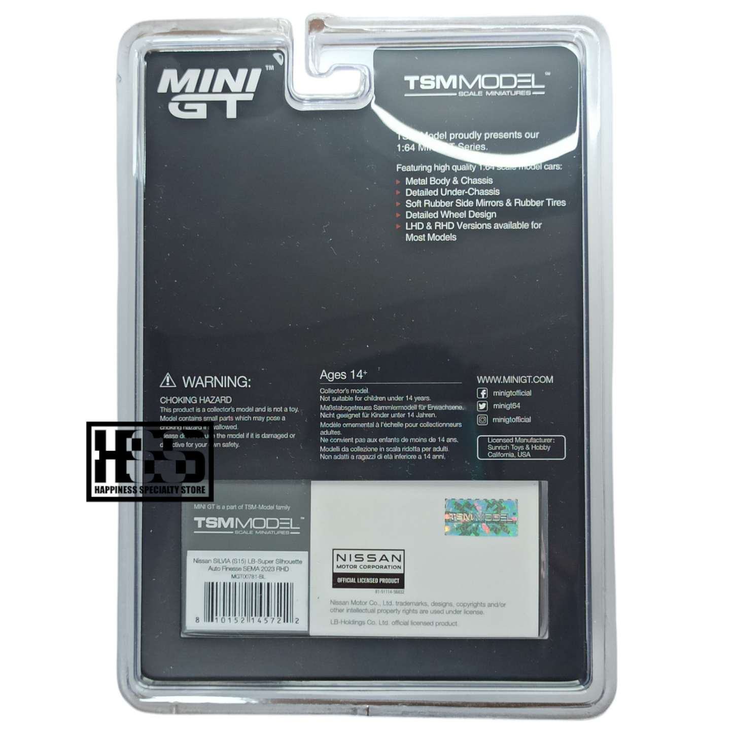 Mini GT 781 Nissan Silvia S15 LB Super-Silhouette Auto Finesse SEMA 2023 MiJo Exclusive 1/64 Die Cast