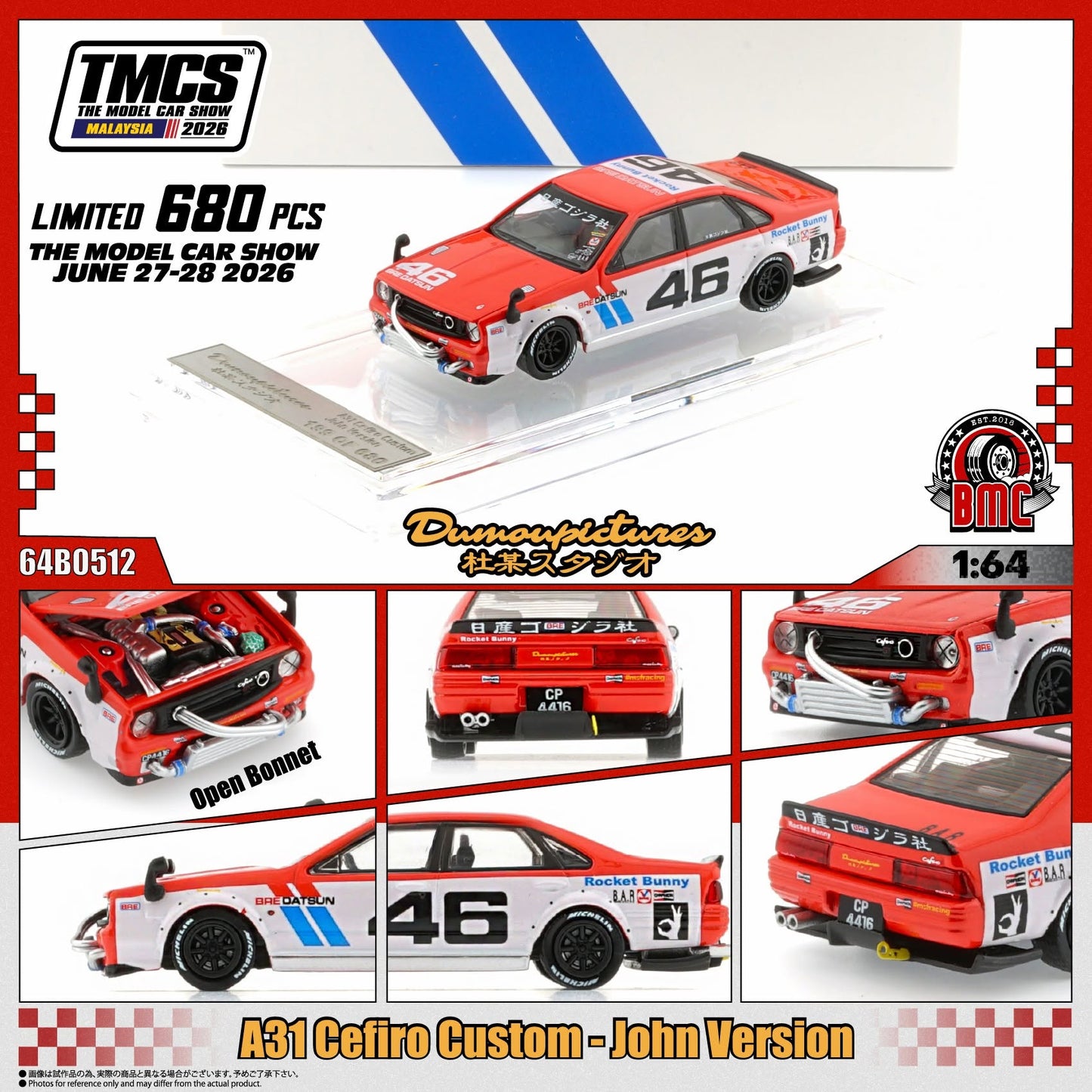 BM Creations A31 Cefiro Custom - John Version TMCS 2026 64B0512 1/64 Diecast