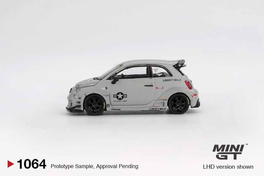 *Pre-Order* Mini GT Abarth 595 LB-Works x Abas Works Fighter Gray 1/64 Die Cast