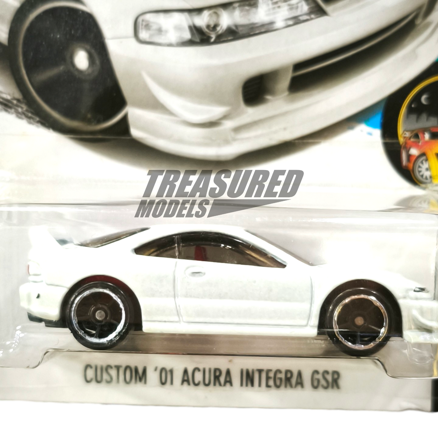 Hot Wheels Acura Custom 01 Integra GSR Pearl White 2016 Main Line Night Burnerz 1/64 Die Cast