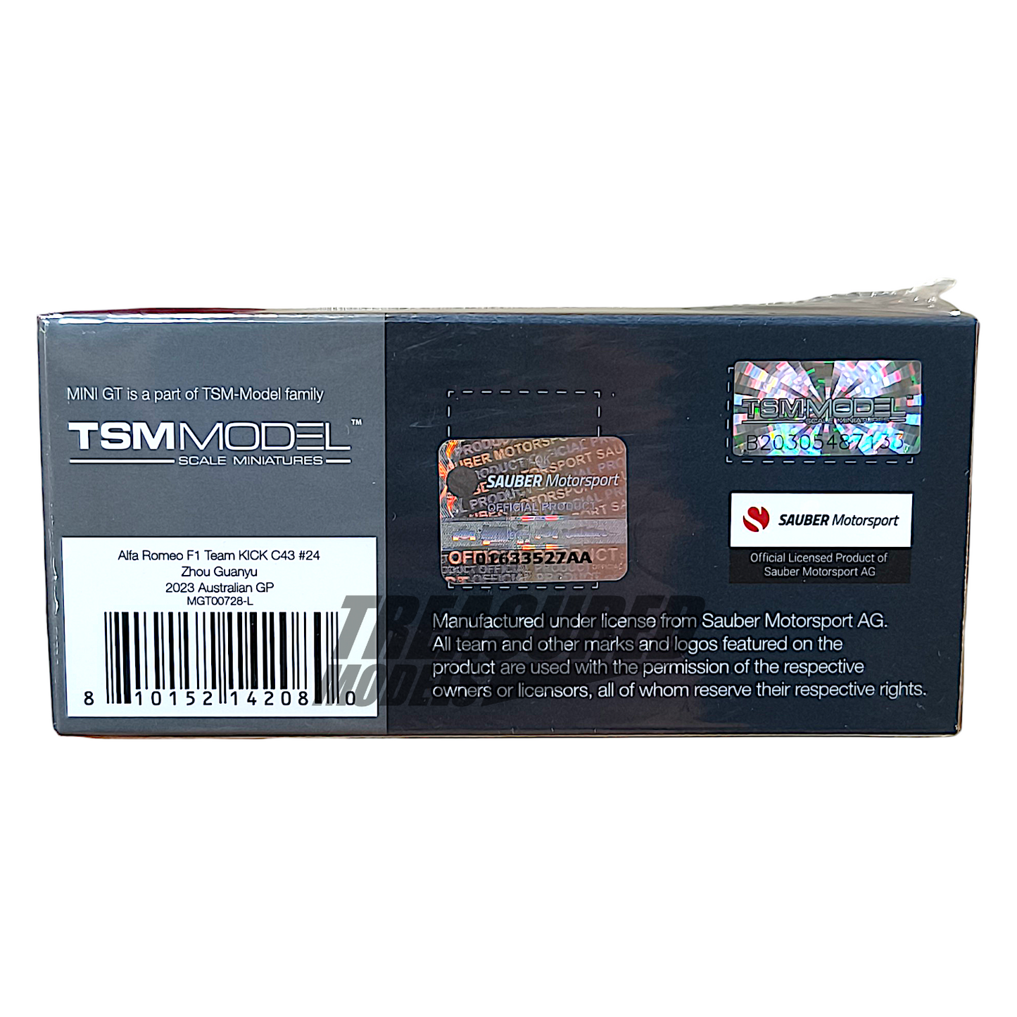 Mini GT Alfa Romeo C43 #24 Zhou Guanyu 2023 F1 2023 Australian GP MGT00728 1/64 Diecast