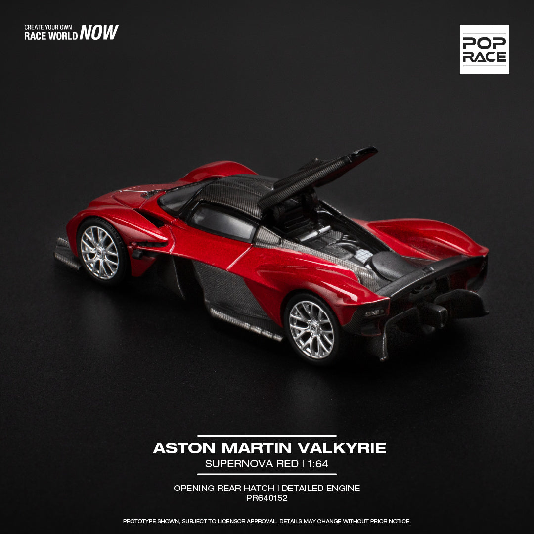 Pop Race Aston Martin Valkyrie Supernova Red PR640152 1/64 Die Cast
