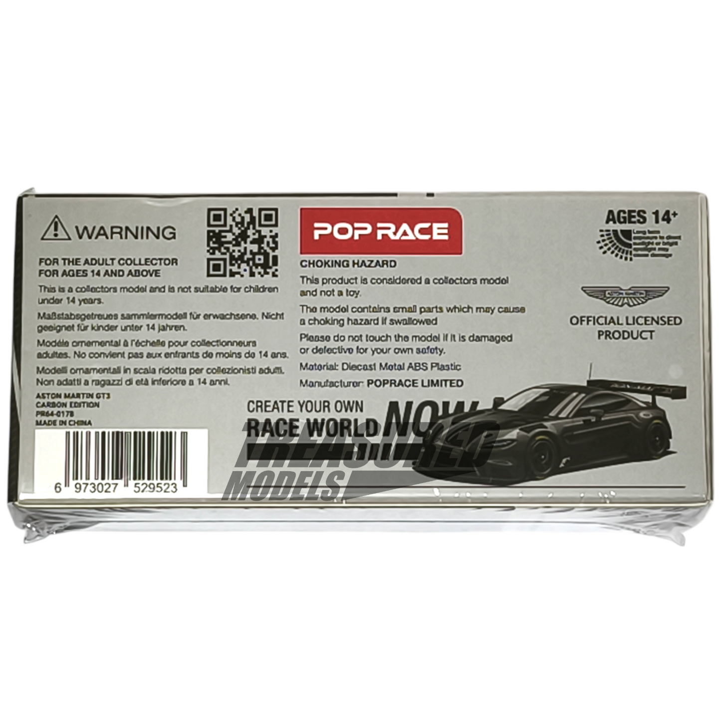 Pop Race Aston Martin Vantage GT3 Carbon Edition PR640178 1/64 Die Cast