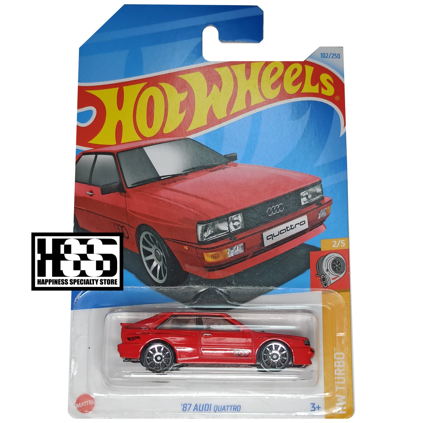 Hot Wheels Audi 87 Quattro Red 2024 HW Turbo 1/64 Diecast