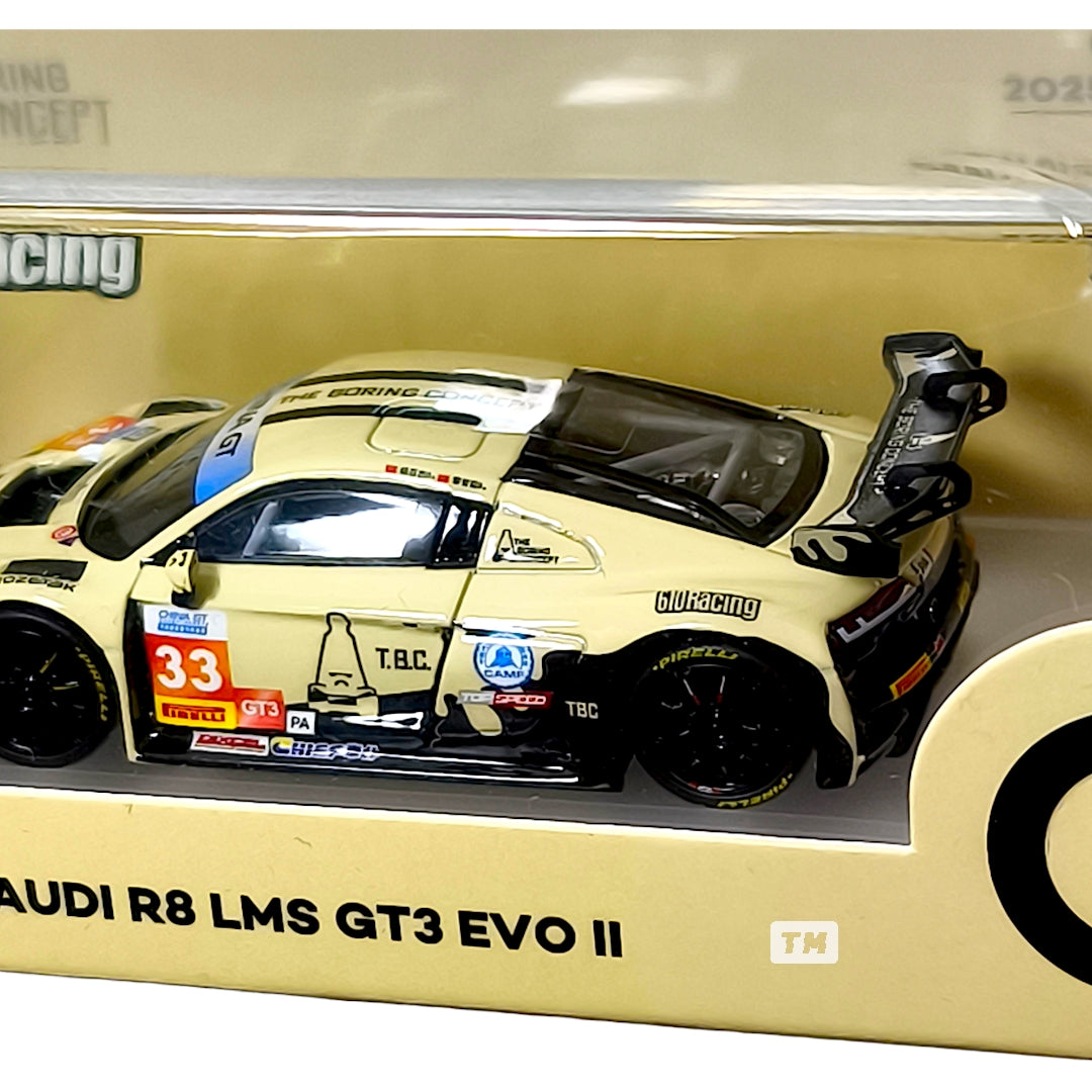 Kilo Works Audi R8 LMS GT3 EVO II 610 Racing TBC The Boring Concept China GT Championship Zhuhai Overall Winner YBJ-Peter Li 1/64 Diecast