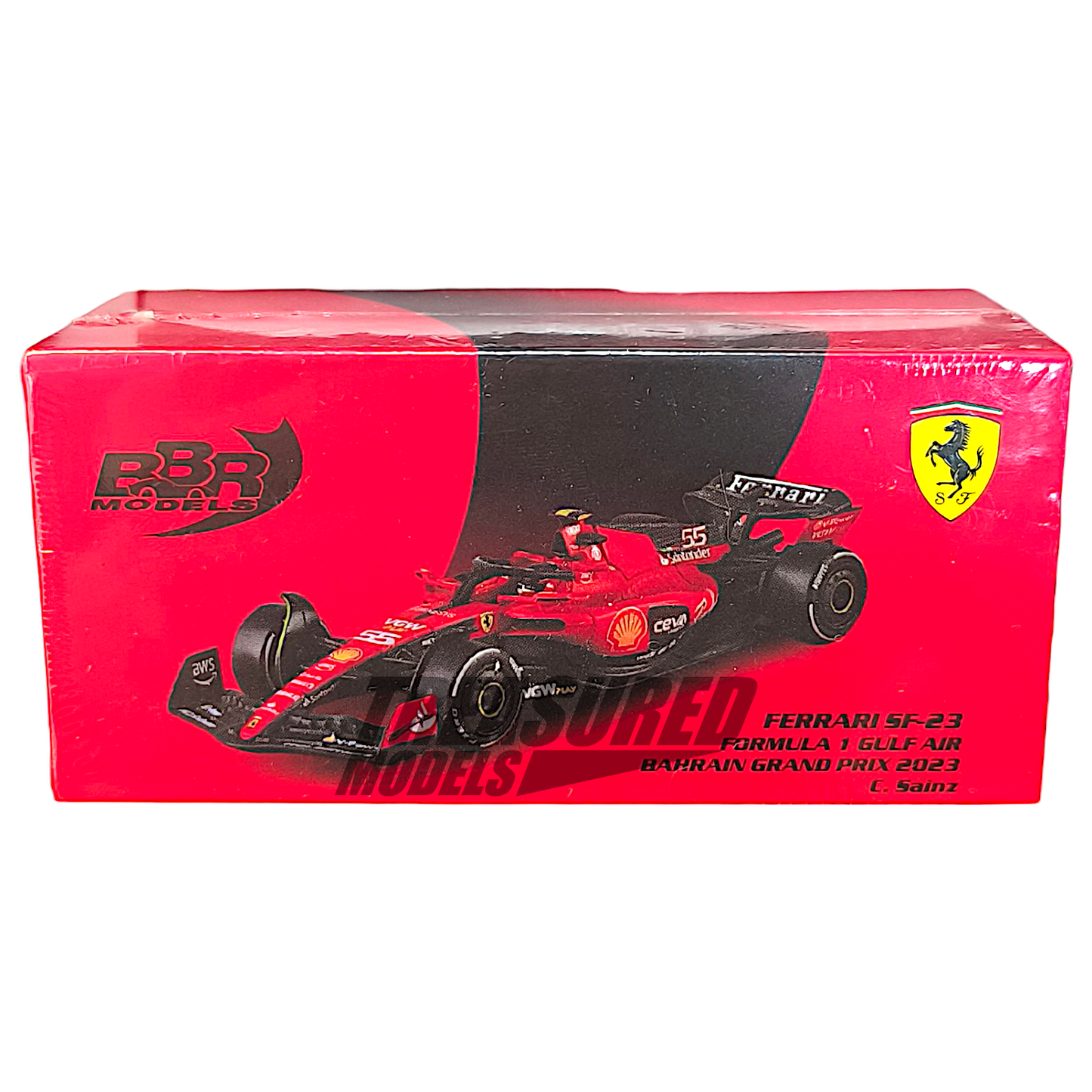 BBR Models Ferrari SF23 Formula 1 Gulf Air Bahrain Grand Prix 2023 #55 C. Sainz BBRFER64015 1/64 Diecast