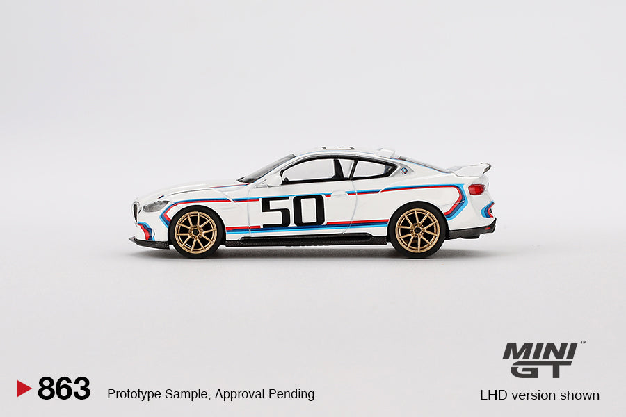 Mini GT BMW 3.0 CSL White MGT00863 1/64 Die Cast