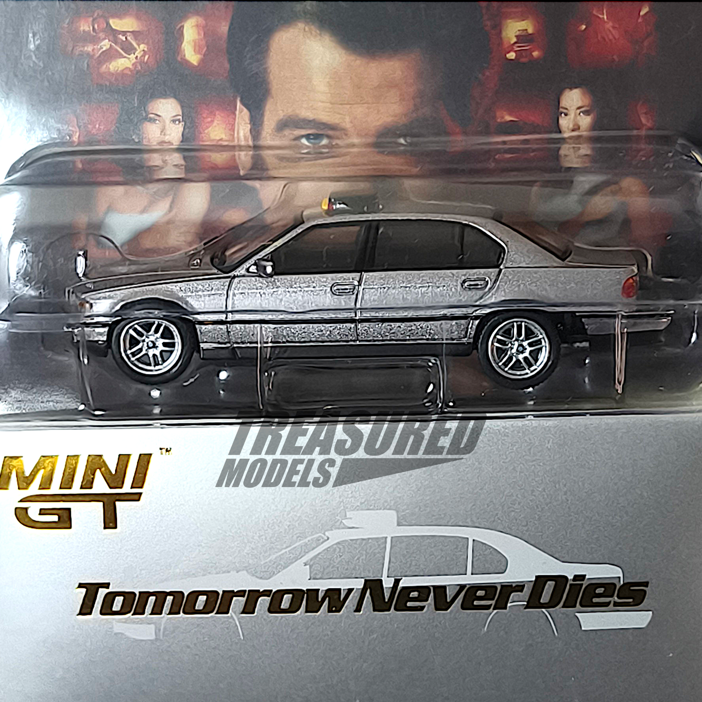 Mini GT BMW 750IL Tomorrow Never Dies English Version MGT00902 1/64 Diecast
