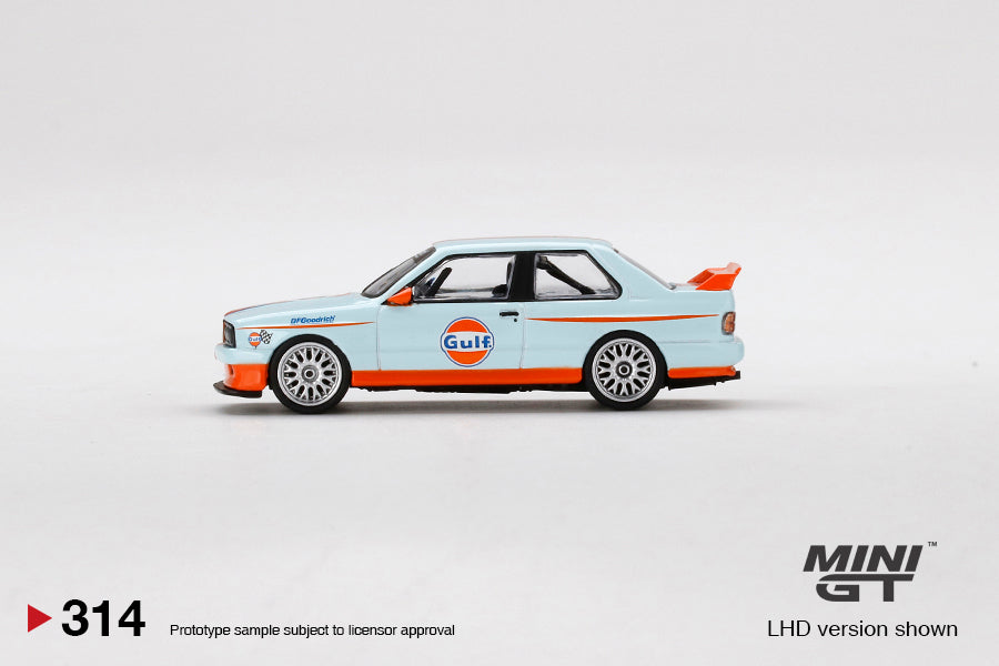 Mini GT BMW M3 E30 Gulf Blister Packaging MGT00314-BL 1/64 Diecast