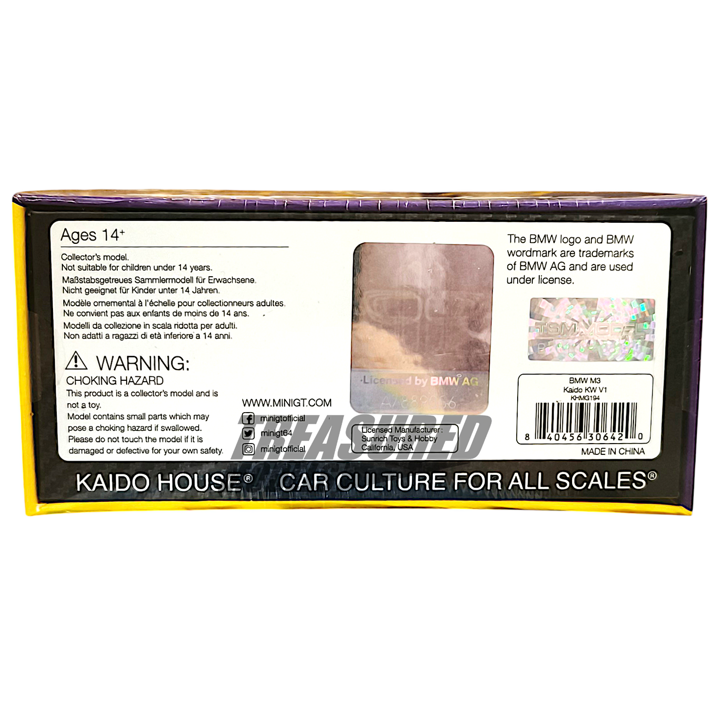 Kaido House BMW M3 Kaido KW V1 KHMG194 1/64 Diecast