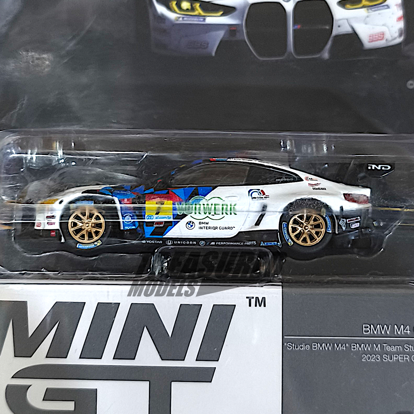 Mini GT BMW M4 GT3 #7 Studie BMW M4 BMW M Team Studie x CRS 2023 Super GT Series MGT00691 1/64 Diecast
