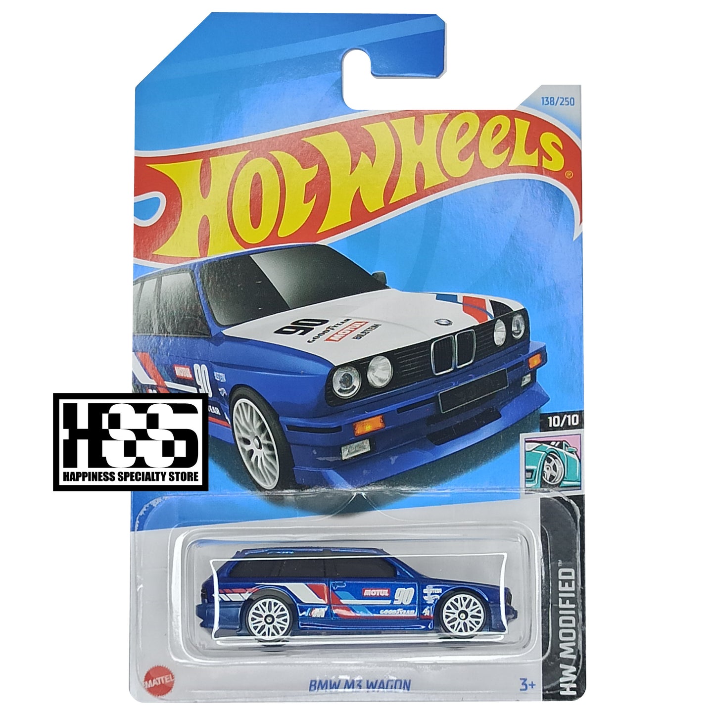 BMW M3 Wagon 2024 Metalflake Blue HW Modified Hot Wheels 1/64 Diecast