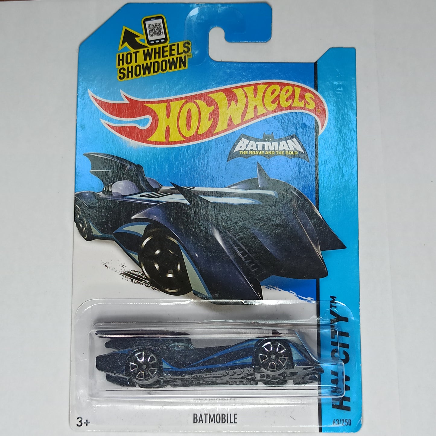 Hot Wheels Batman The Brave and the Bold Batmobile Metalflake Dark Blue 2015 Basic HW City 1/64 Diecast