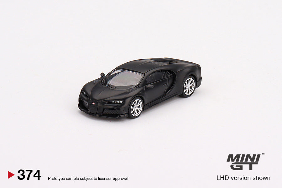 Mini GT Bugatti Chiron Super Sport 300+ Matte Black MGT00374 1/64 Die Cast