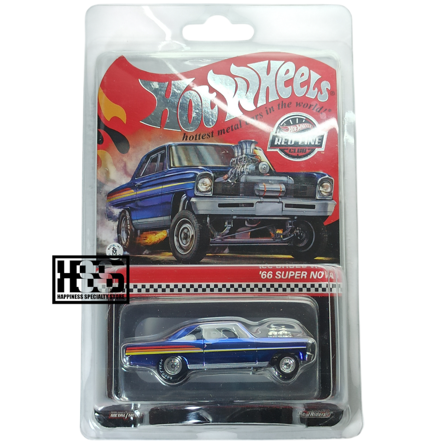 Hot Wheels Chevrolet 66 Super Nova Spectraflame Race Team Blue 2022 Premium RLC Exclusive 1/64 Die Cast