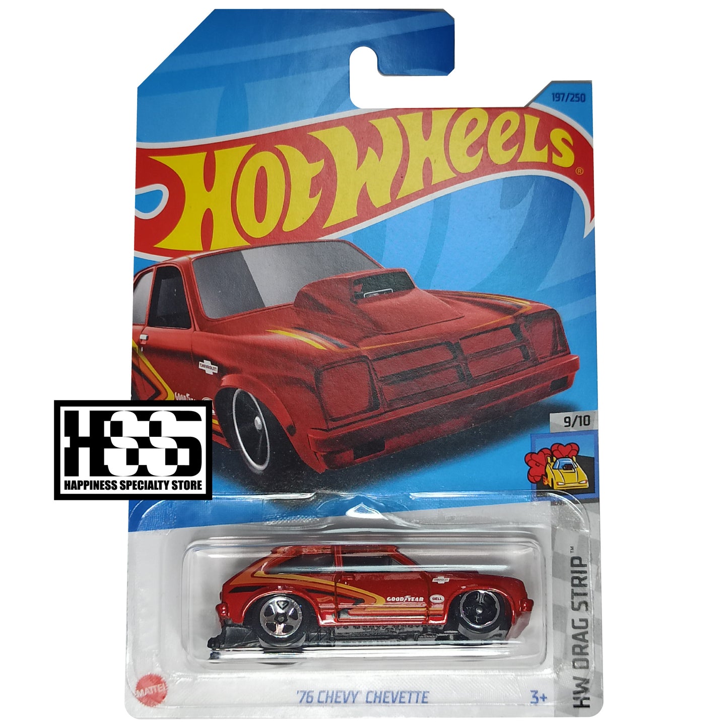 Hot Wheels Chevrolet 76 Chevette Metalflake Red 2023 HW Drag Strip