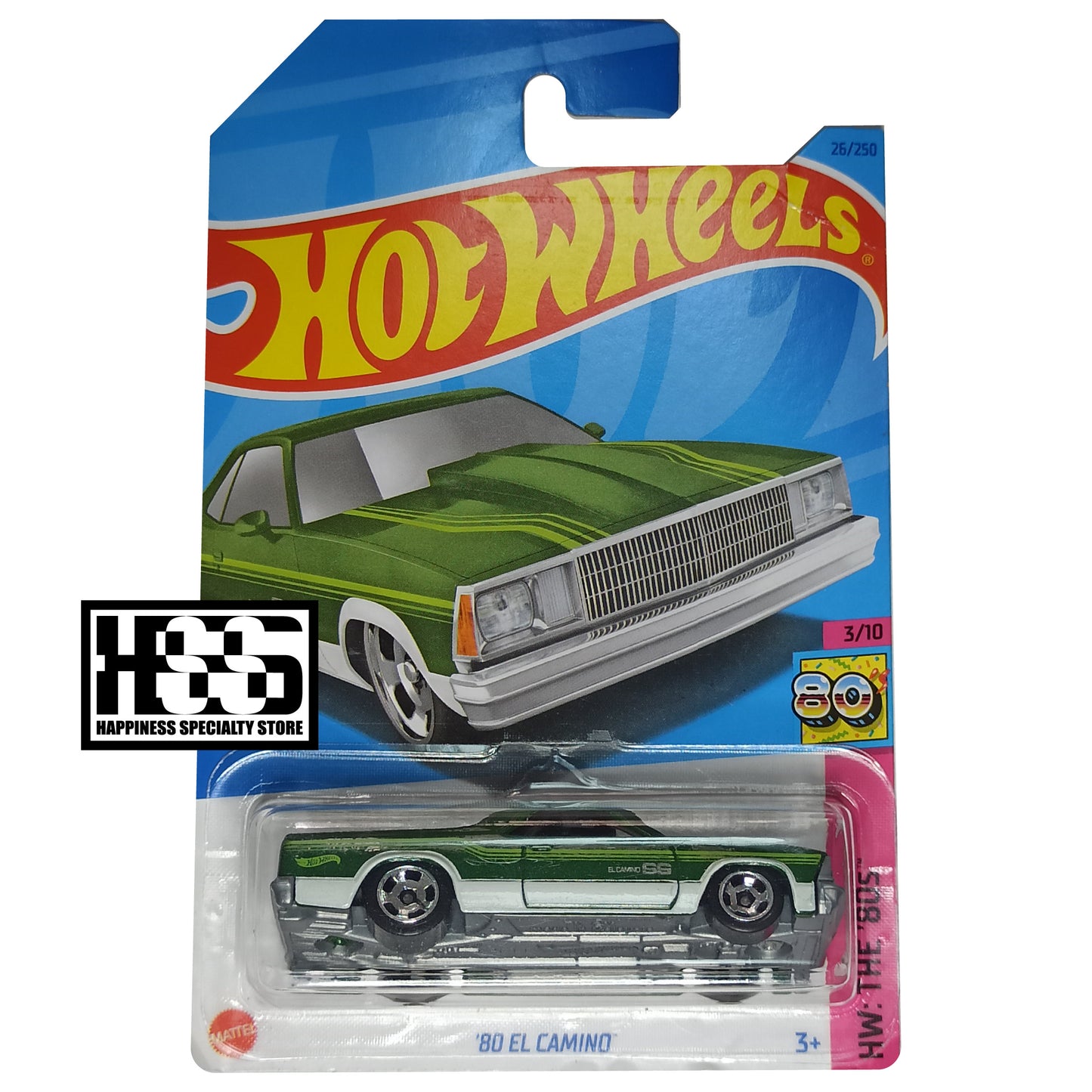 Hot Wheels Chevrolet 80 El Camino Metalflake Grass Green 2023 HW The 80s