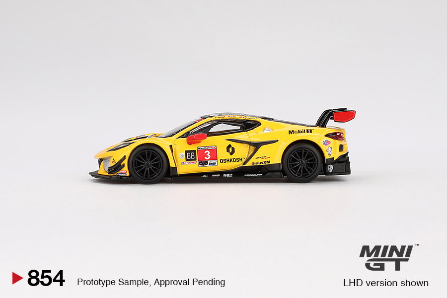 Mini GT Chevrolet Corvette Z06 GT3.R 3 Corvette Racing by Pratt Miller Motorsports 2024 IMSA Daytona 24 Hrs MGT00854 1/64 Die Cast
