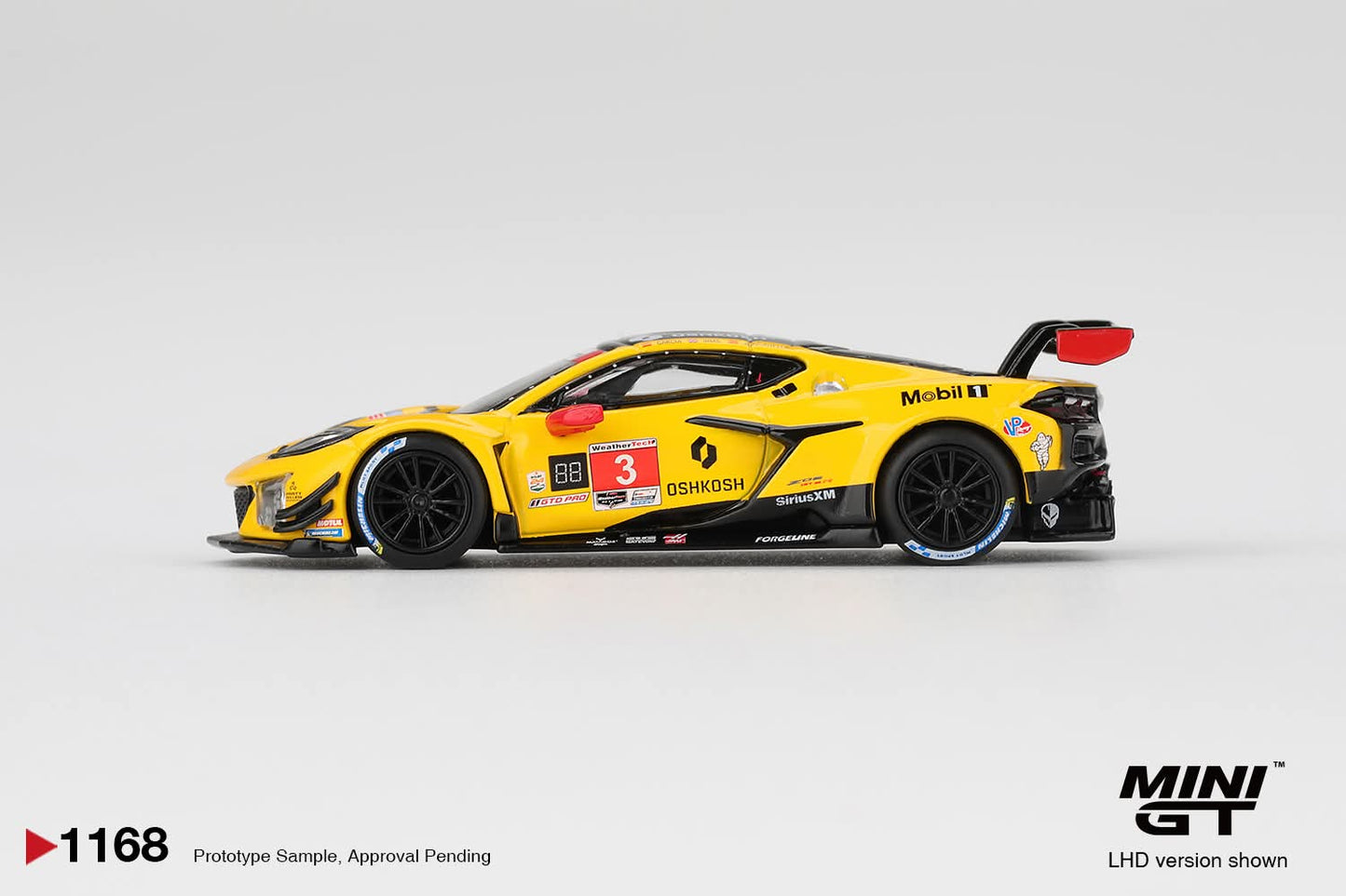 Mini GT Chevrolet Corvette Z06 GT3.R #3 Corvette Racing by Pratt Miller Motorsports 2025 IMSA Daytona 24 Hrs MGT01168 1/64 Diecast