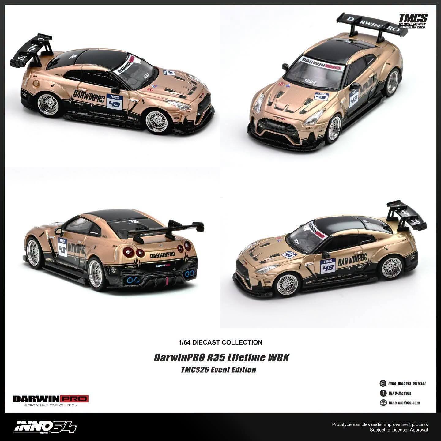 Inno64 DarwinPRO R35 Lifetime WBK TMCS26 Event Edition IN64-R35DP-TMCS26 1/64 Diecast