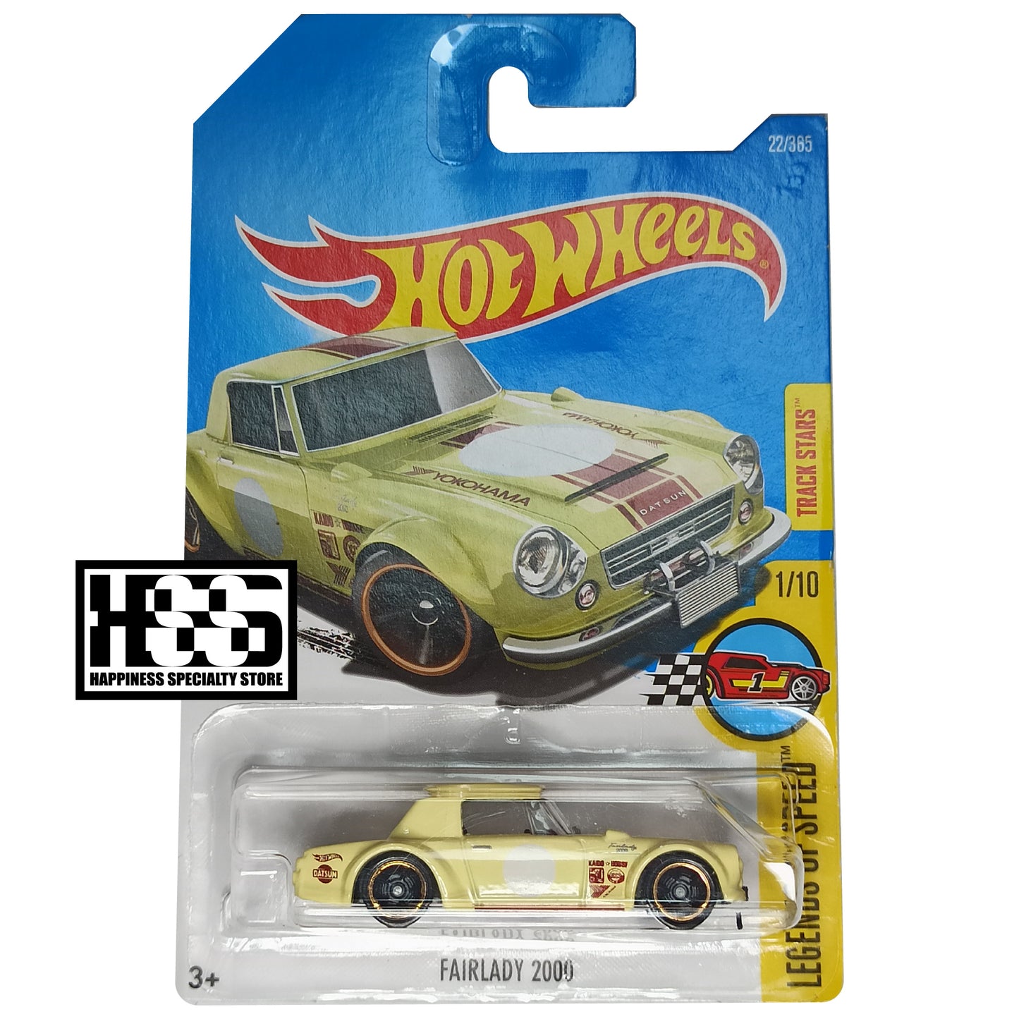Hot Wheels Datsun Fairlady 2000 Light Yellow 2017 Legends of Speed