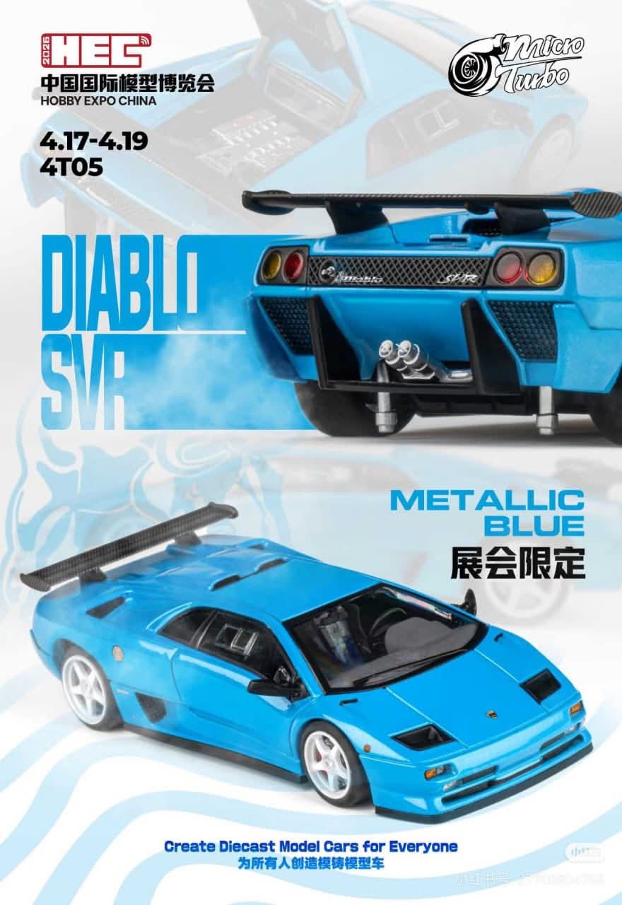 Micro Turbo Diablo SVR Metallic Blue HEC 2026 1/64 Diecast