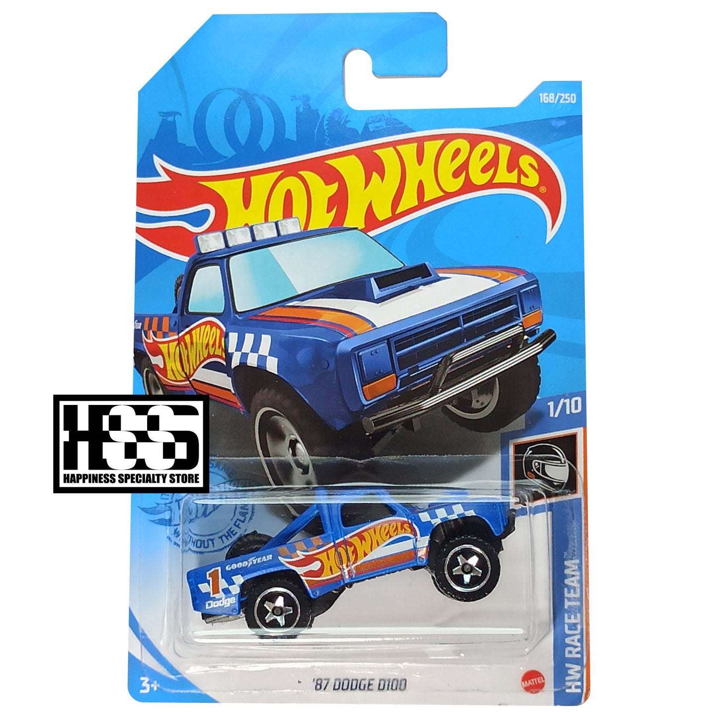 Dodge 87 D100 Matte Blue 2021 HW Race Team Hot Wheels 1/64 Diecast