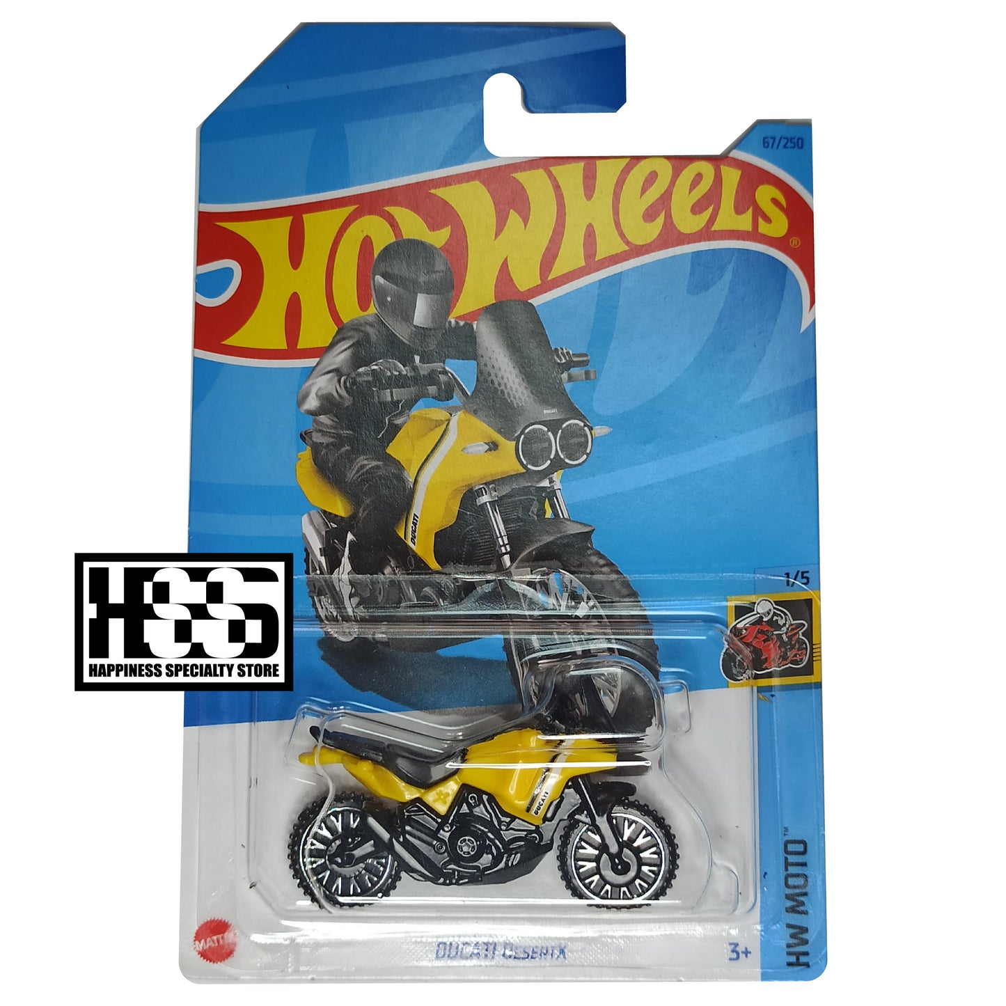 Hot Wheels Ducati DesertX Superlight Yellow 2023 HW Moto