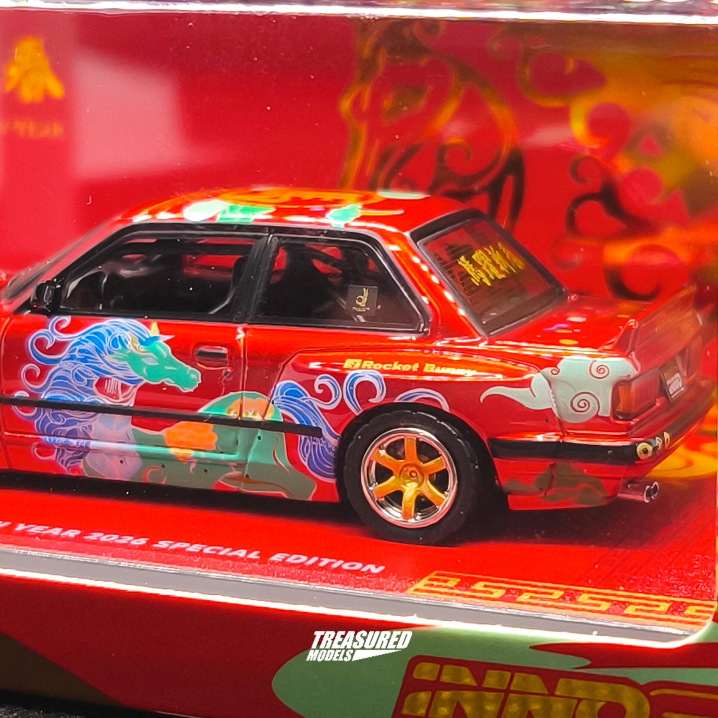 Inno64 E30 Pandem Rocket Bunny Year of the Horse Chinese New Year 2026 Special Edition Limited 8888 Pcs 1/64 Diecast
