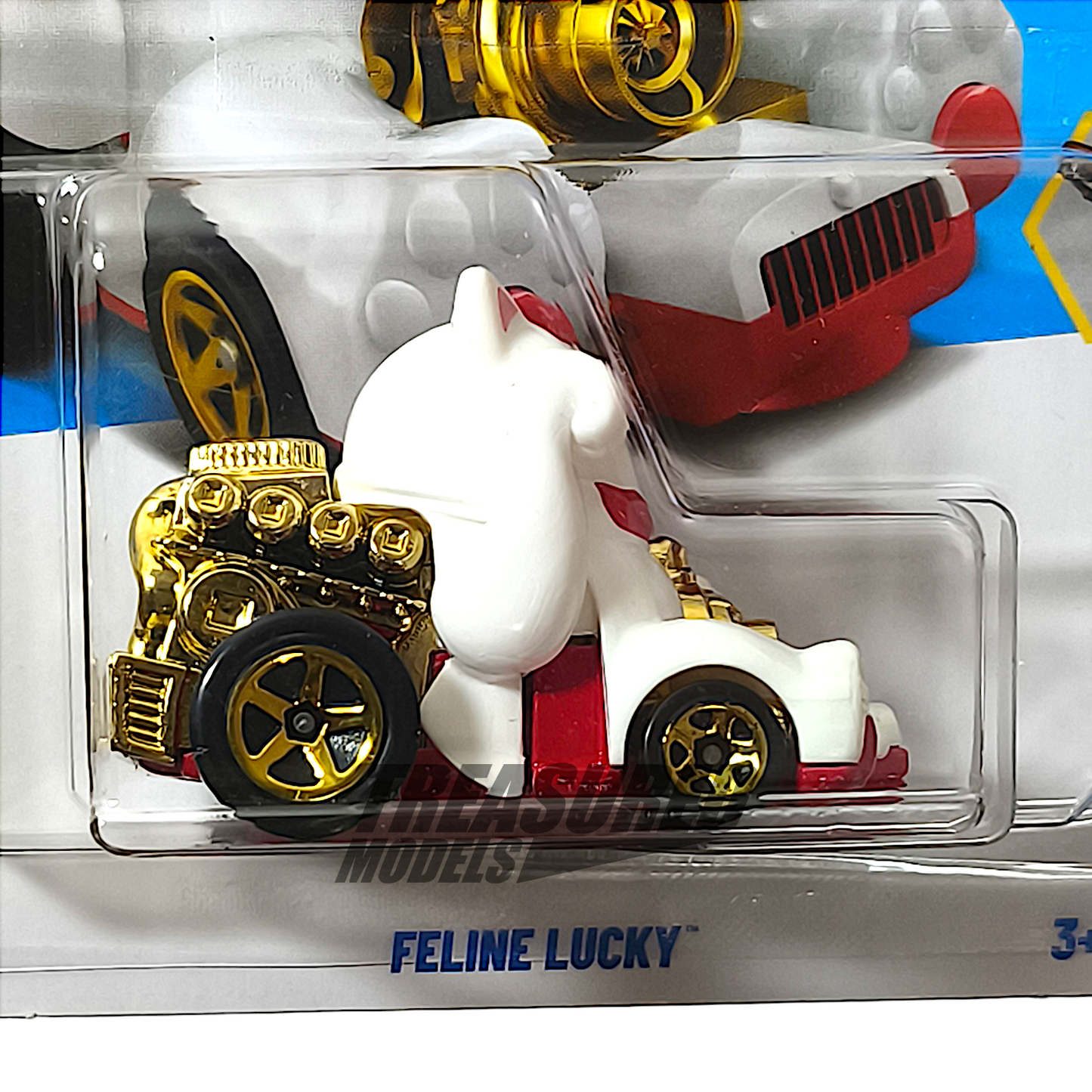 Hot Wheels Feline Lucky White 2025 Main Line HW Celebration Racers 1/64 Diecast