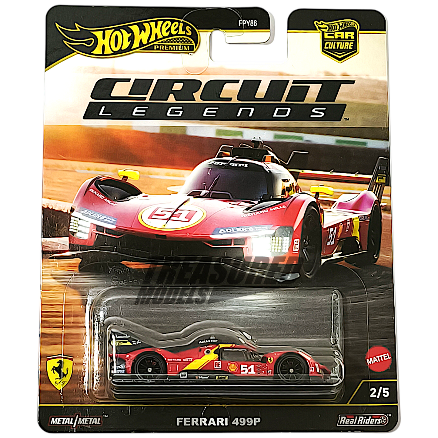 Hot Wheels Ferrari 499P Rosso Corsa 2025 Premium Car Culture Circuit Legends 1/64 Diecast