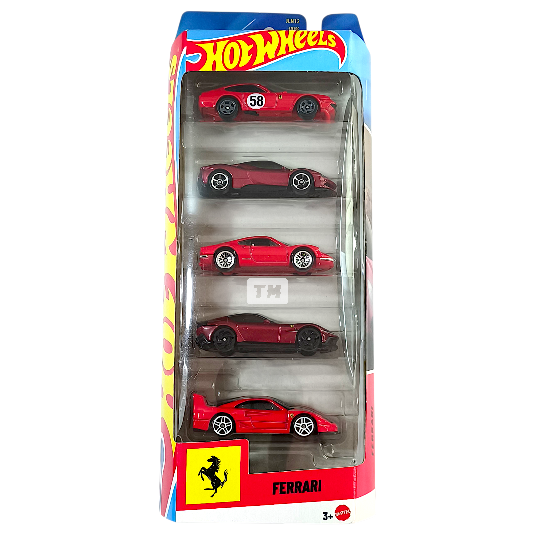 Hot Wheels Ferrari 365 GTB4 C SF90 Stradale Dino 206 GT 12Cilindri F40 Competizione 2026 5 Pack 1/64 Diecast