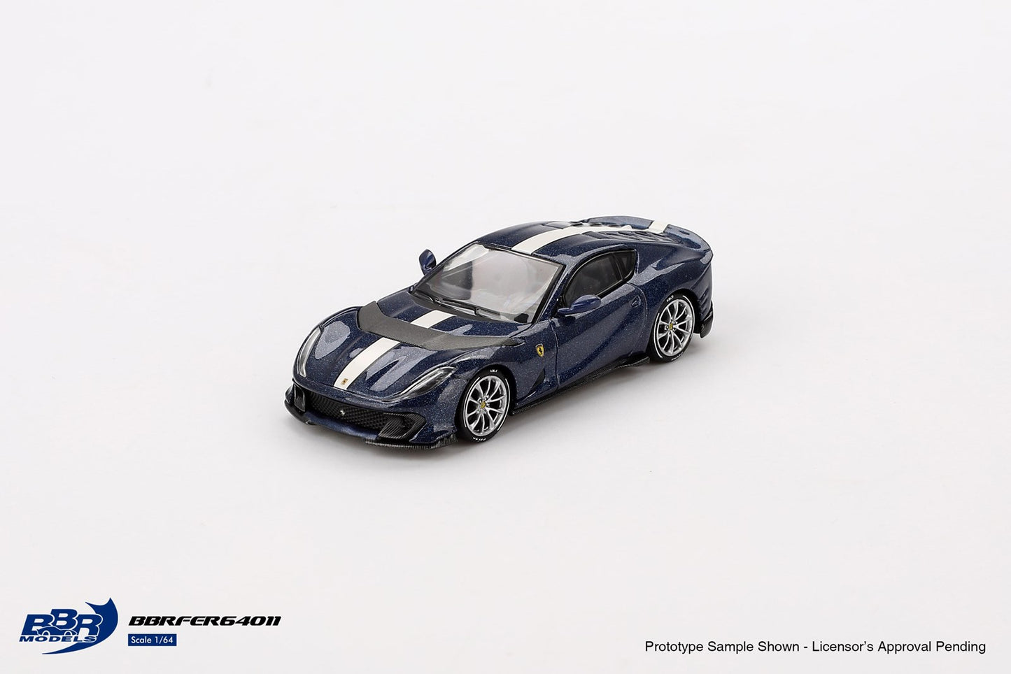 BBR Ferrari 812 Competitizone Blu Tour De France BBRFER64011 1/64 Die Cast