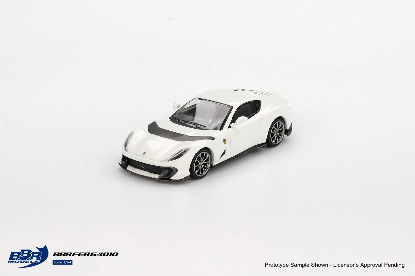 *Pre-Order* BBR Models Ferrari 812 Competizione Bianco Avus BBRFER64010 1/64 Die Cast