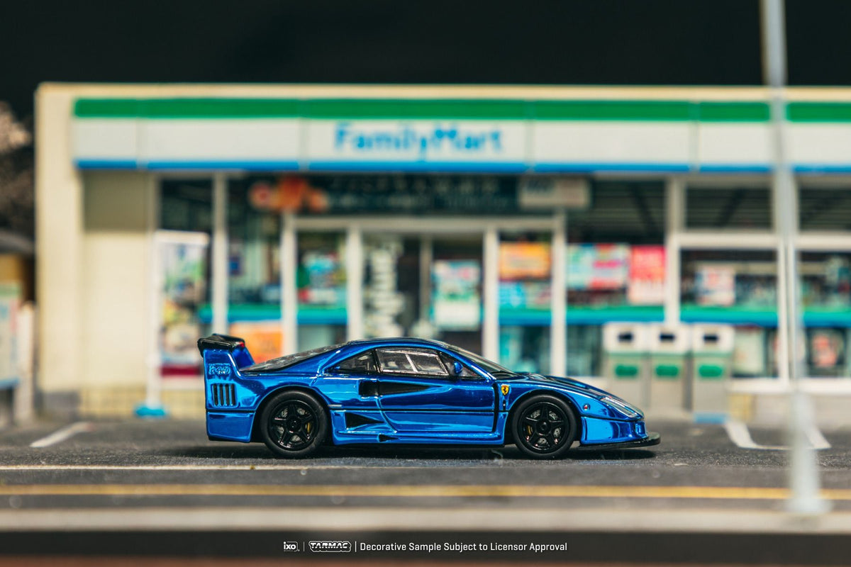 Tarmac Works Ferrari F40 LM Chrome Blue T64-075-BC 1/64 Diecast