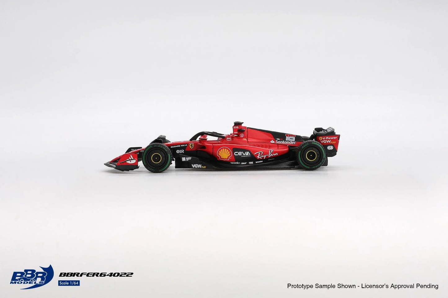 *Pre-Order* BBR Models Ferrari SF23 16 Leclerc 2023 Monaco GP BBRFER64022 1/64 Die Cast