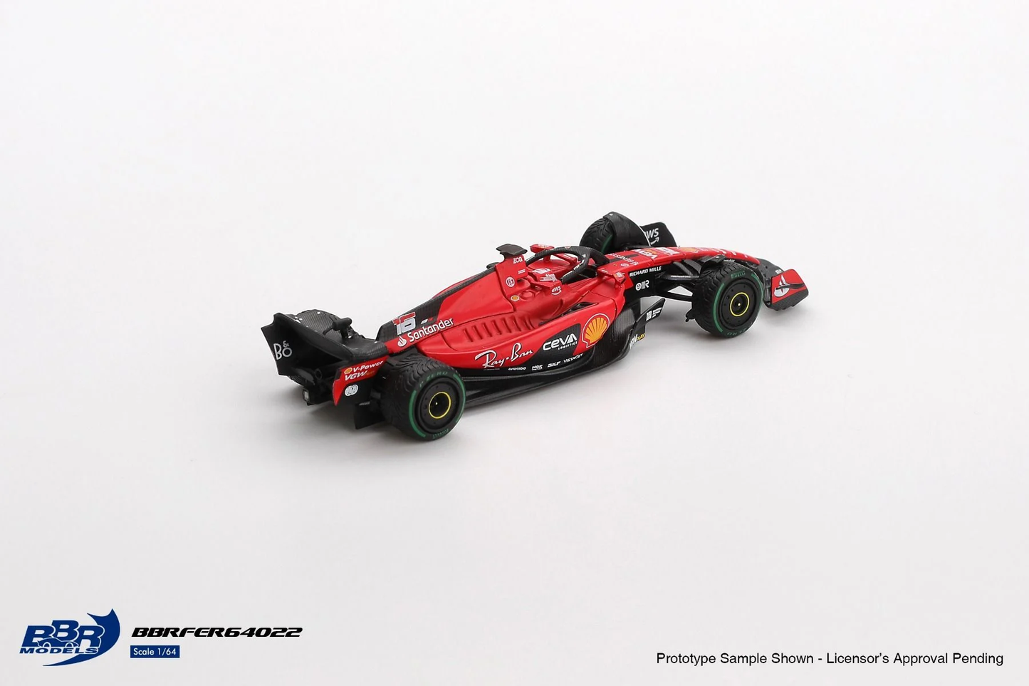 *Pre-Order* BBR Models Ferrari SF23 16 Leclerc 2023 Monaco GP BBRFER64022 1/64 Die Cast