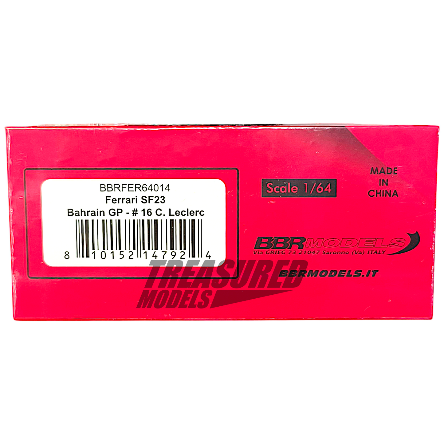 BBR Models Ferrari SF23 Formula 1 Gulf Air Bahrain Grand Prix 2023 #16 C. Leclerc BBRFER64014 1/64 Diecast