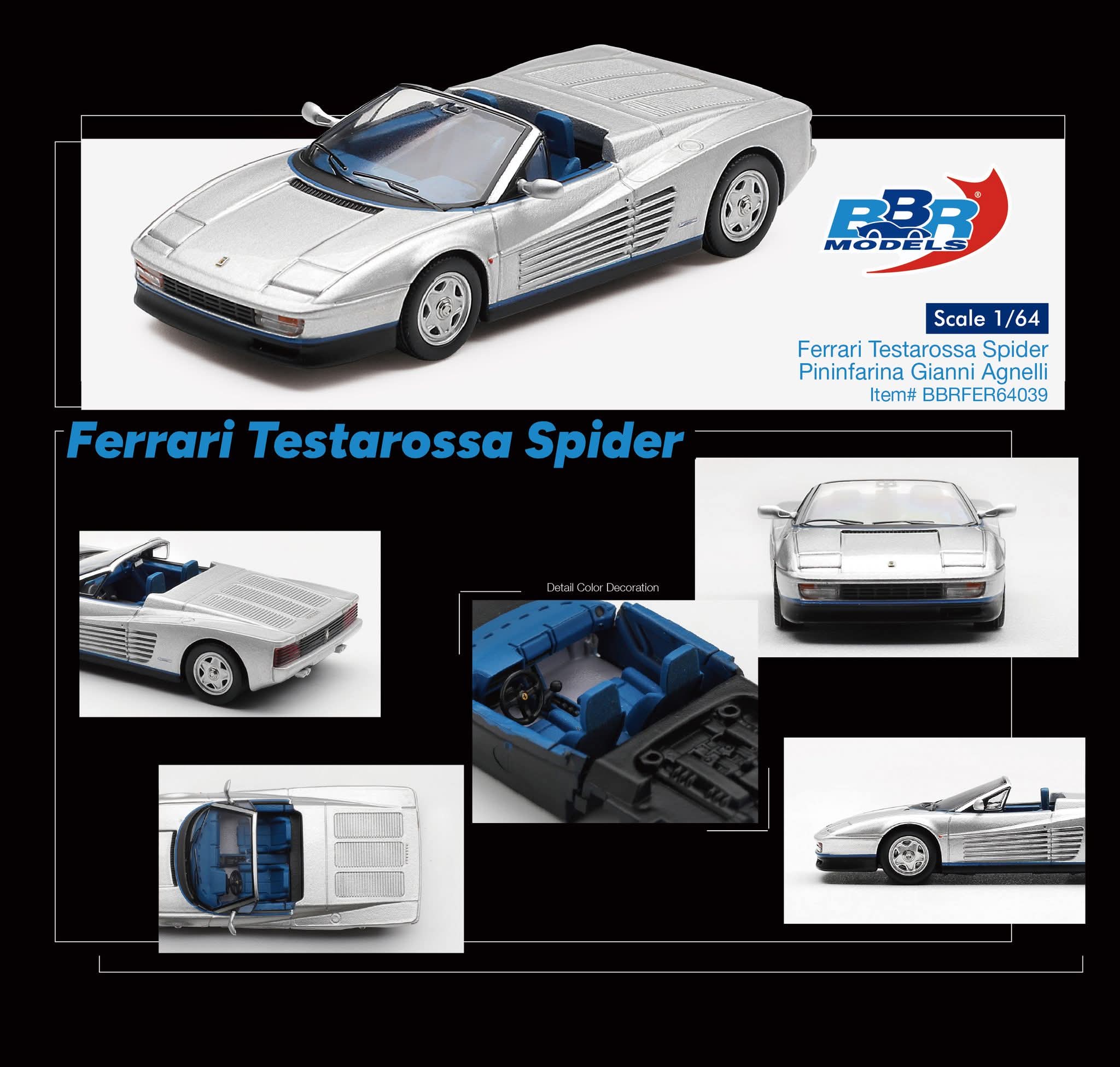 Pre-Order] BBR Models Ferrari Testarossa Spider Pininfarina Gianni
