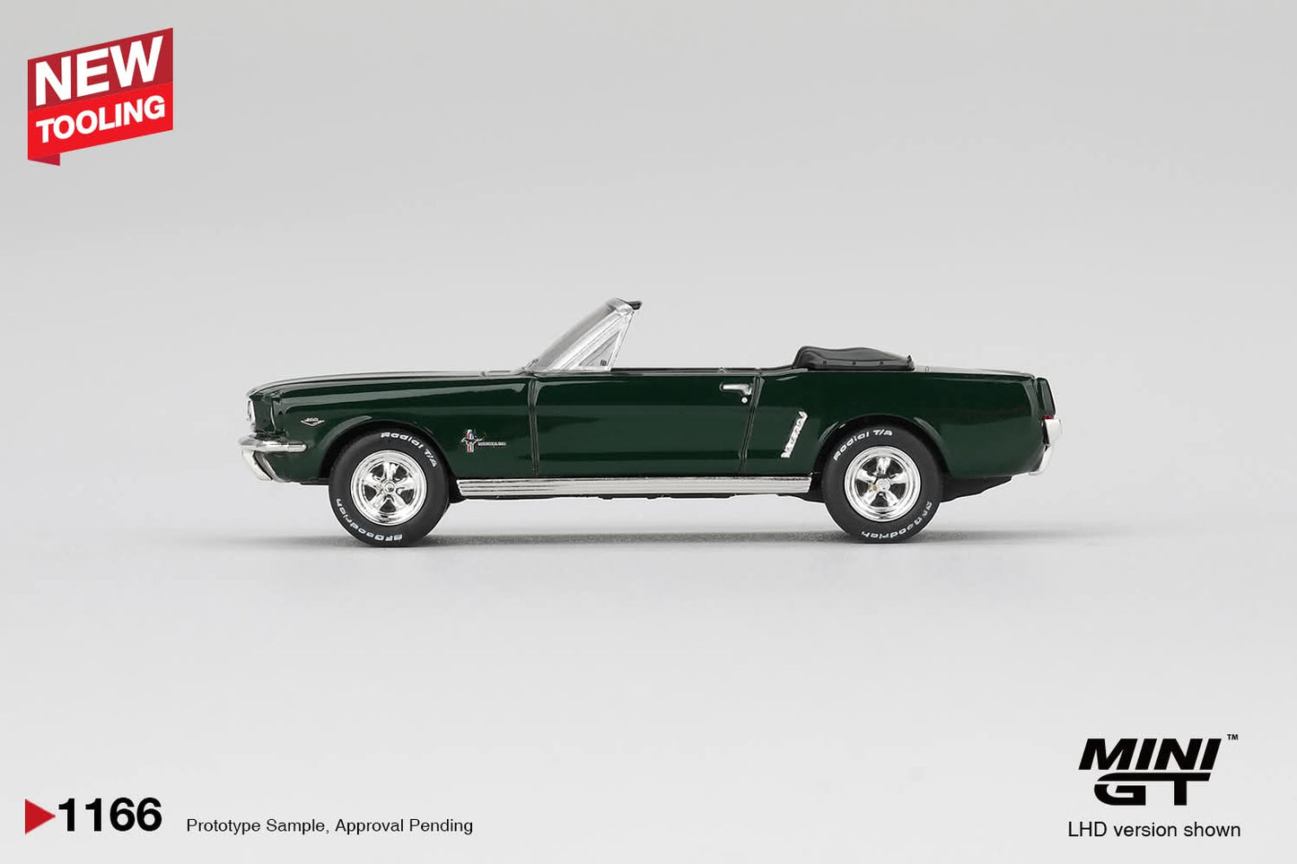 Mini GT Ford Mustang Convertible 1964 Highland Green MGT01166 1/64 Diecast