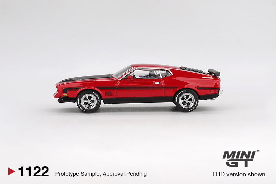*Pre-Order* Mini GT Ford Mustang Mach1 1971 Race Red Blister Packaging MGT01122 1/64 Die Cast