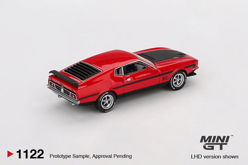*Pre-Order* Mini GT Ford Mustang Mach1 1971 Race Red Blister Packaging MGT01122 1/64 Die Cast