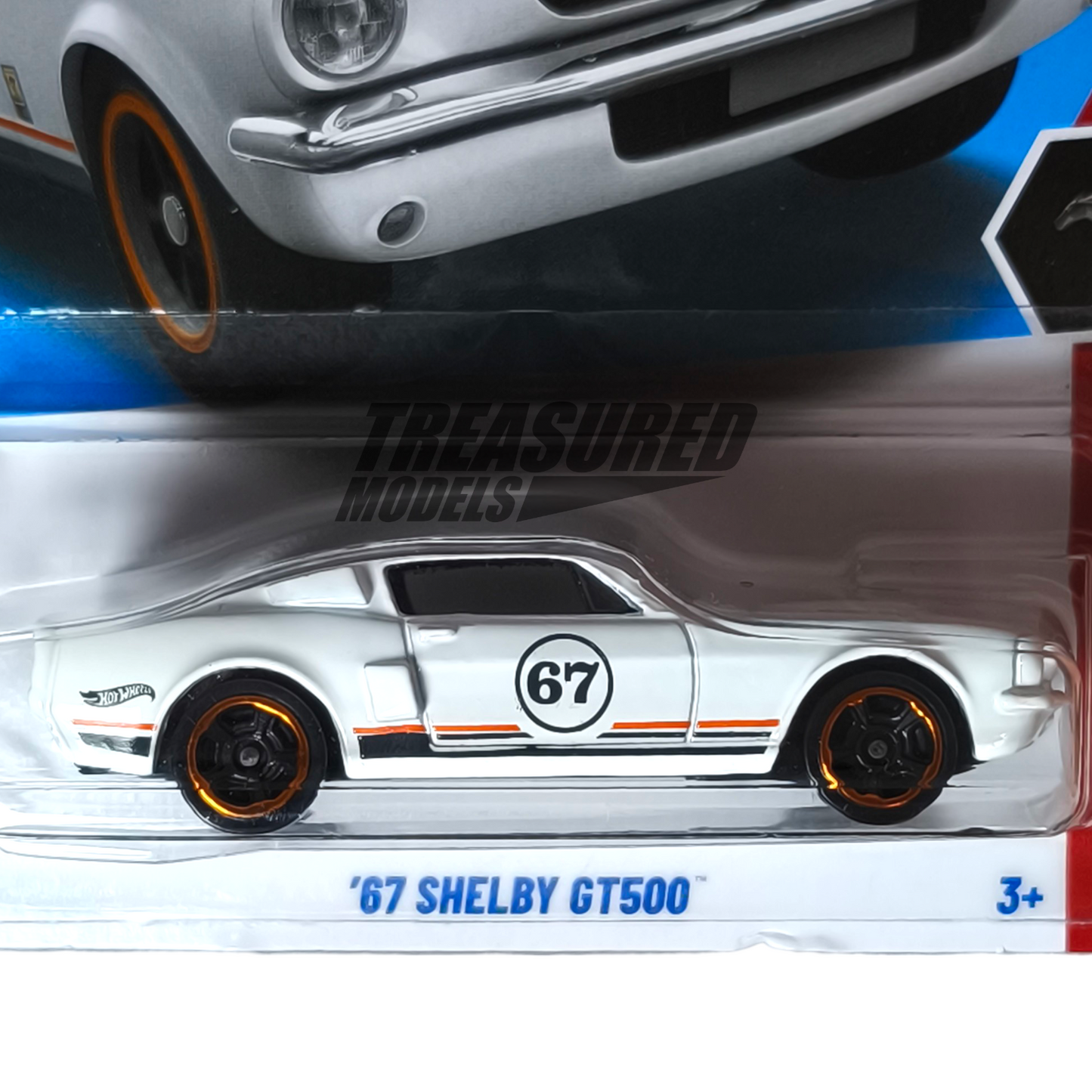 Hot Wheels Ford Shelby 67 GT500 White 2025 Main Line Mustang 60th 1/64 Die Cast