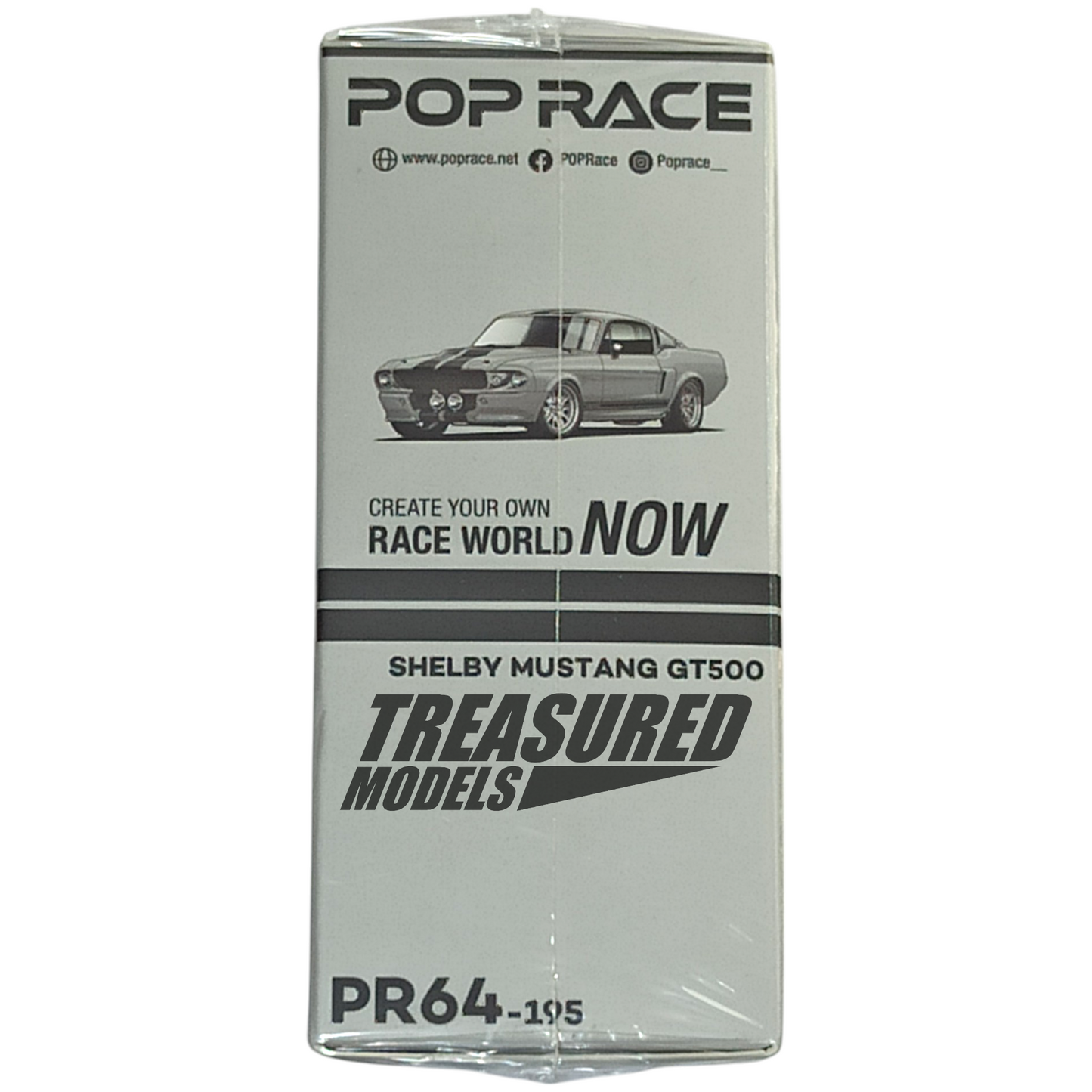 Pop Race Ford Shelby Mustang GT500 Black PR64-195 1/64 Die Cast