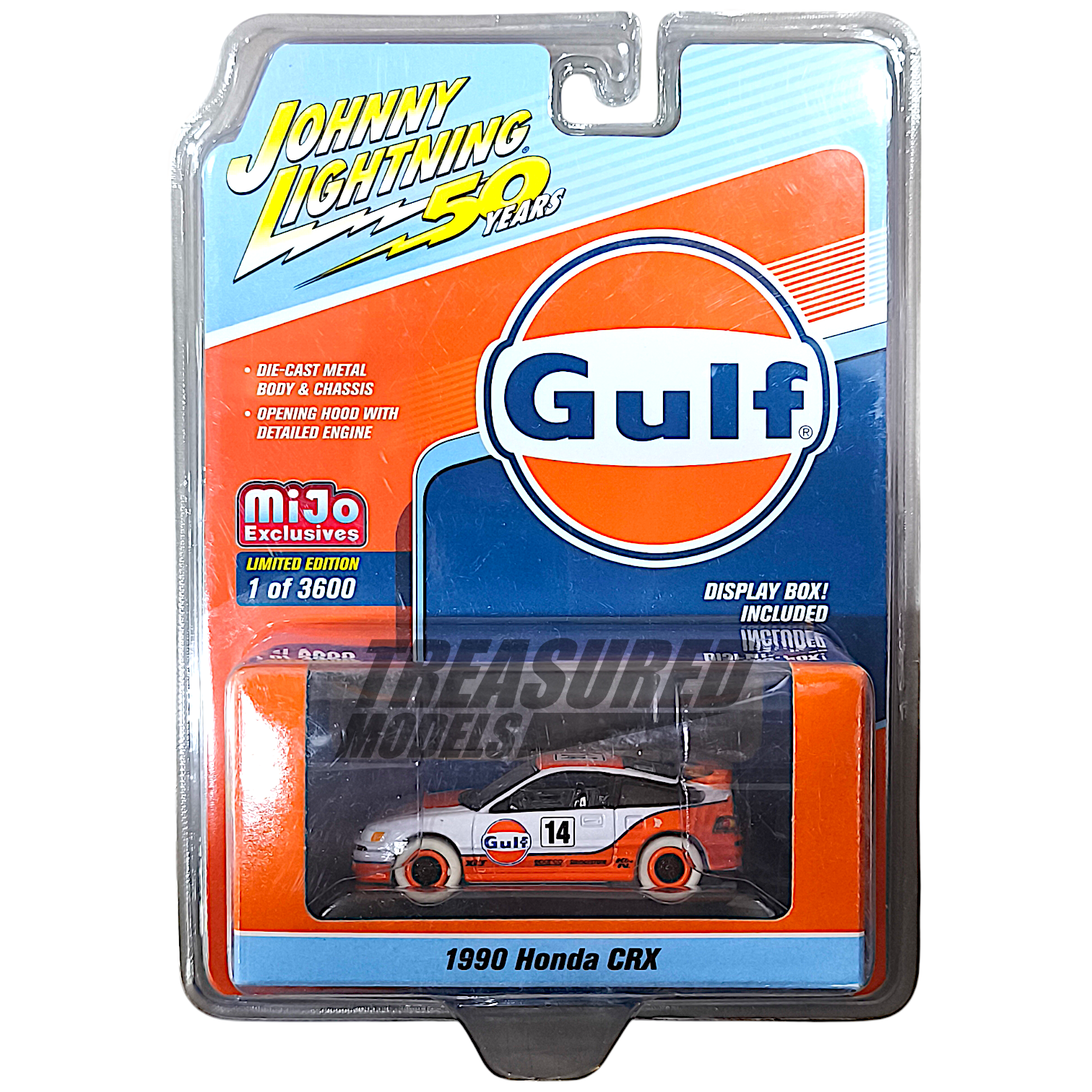 Johnny Lightning CHASE Honda 1990 CRX Gulf Oil 1 of 3600 Mijo