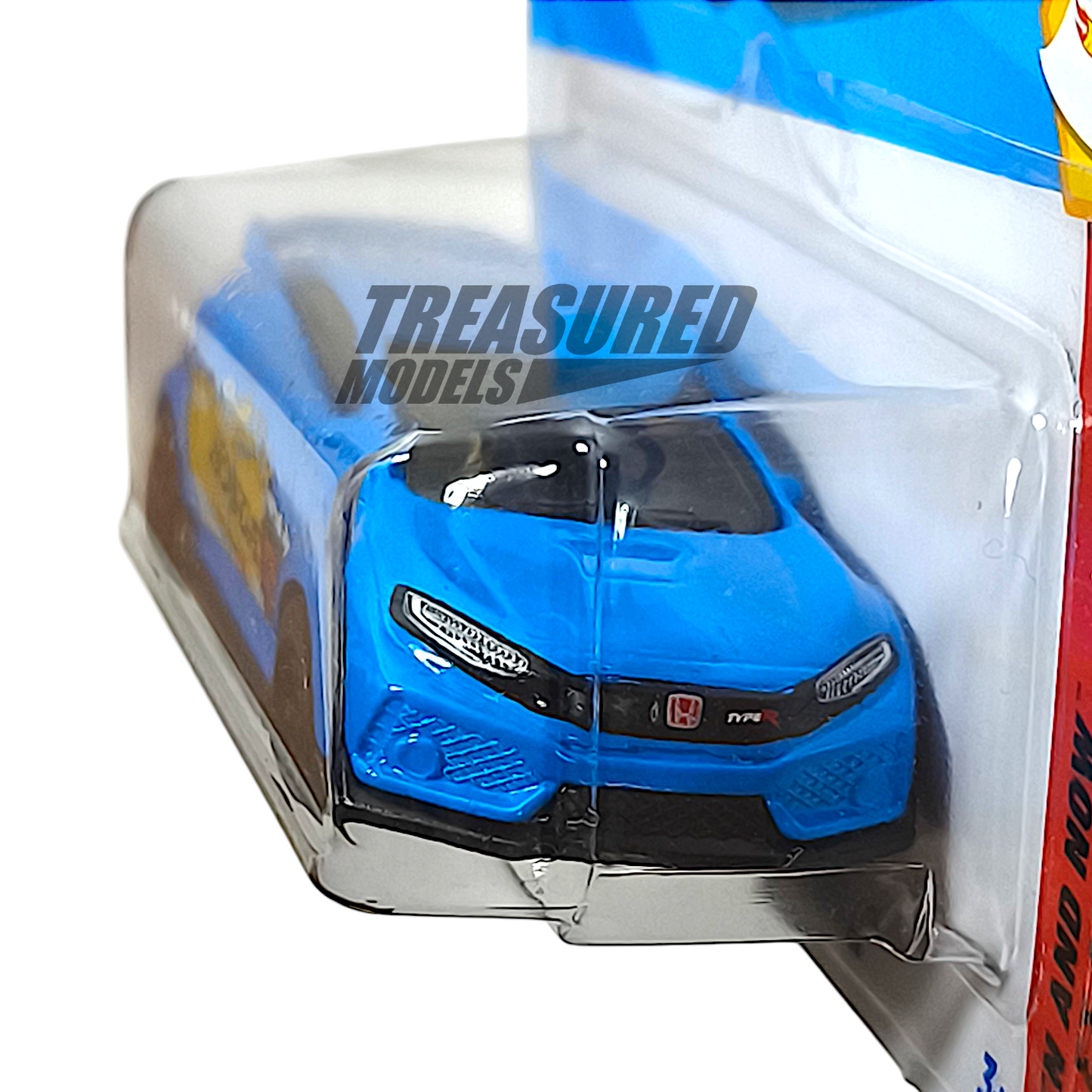 Hot Wheels Honda 2018 Civic Type R Boost Blue 2025 Main Line Then and Now 1/64 Diecast