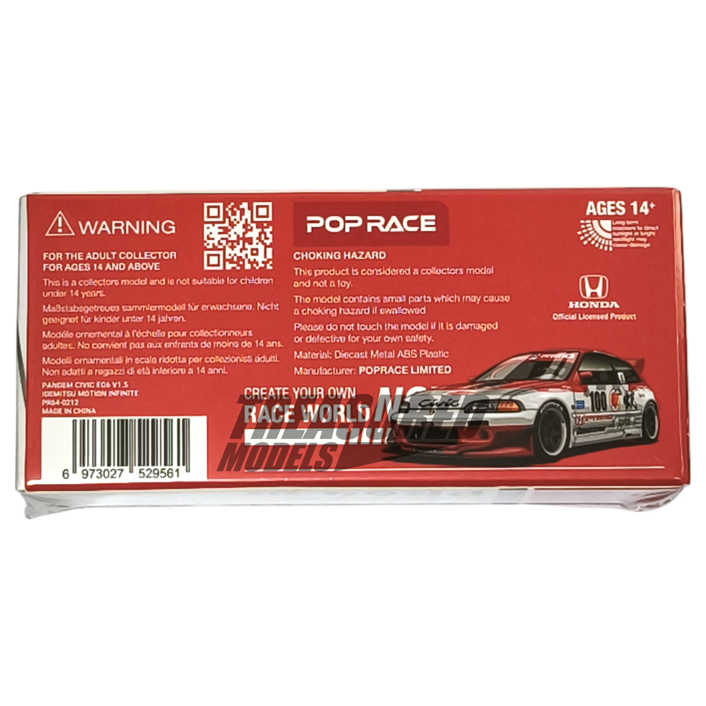 Pop Race Honda Civic EG6 Pandem Idemitsu Motion Infinite PR64-212 1/64 Die Cast