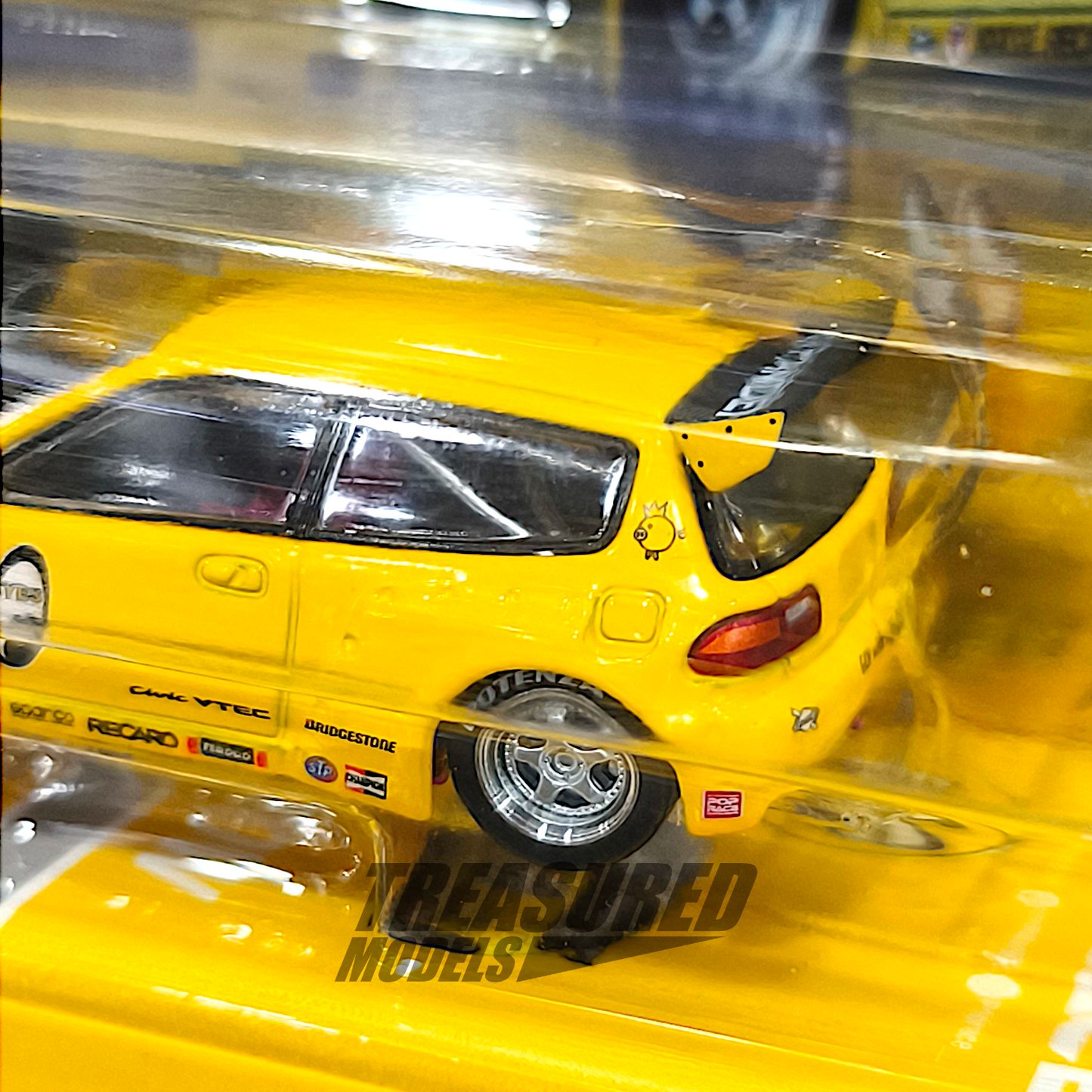 Pop Race Honda Civic EG6 Pandem v1.5 Mooneyes Enigma Exclusive PRE010 1/64 Diecast
