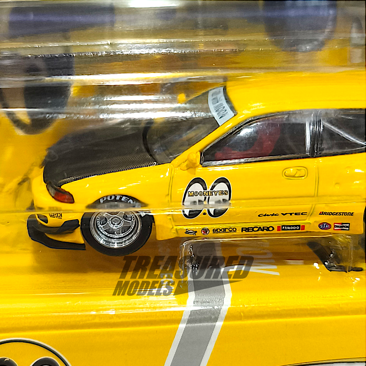 Pop Race Honda Civic EG6 Pandem v1.5 Mooneyes Enigma Exclusive PRE010 1/64 Diecast