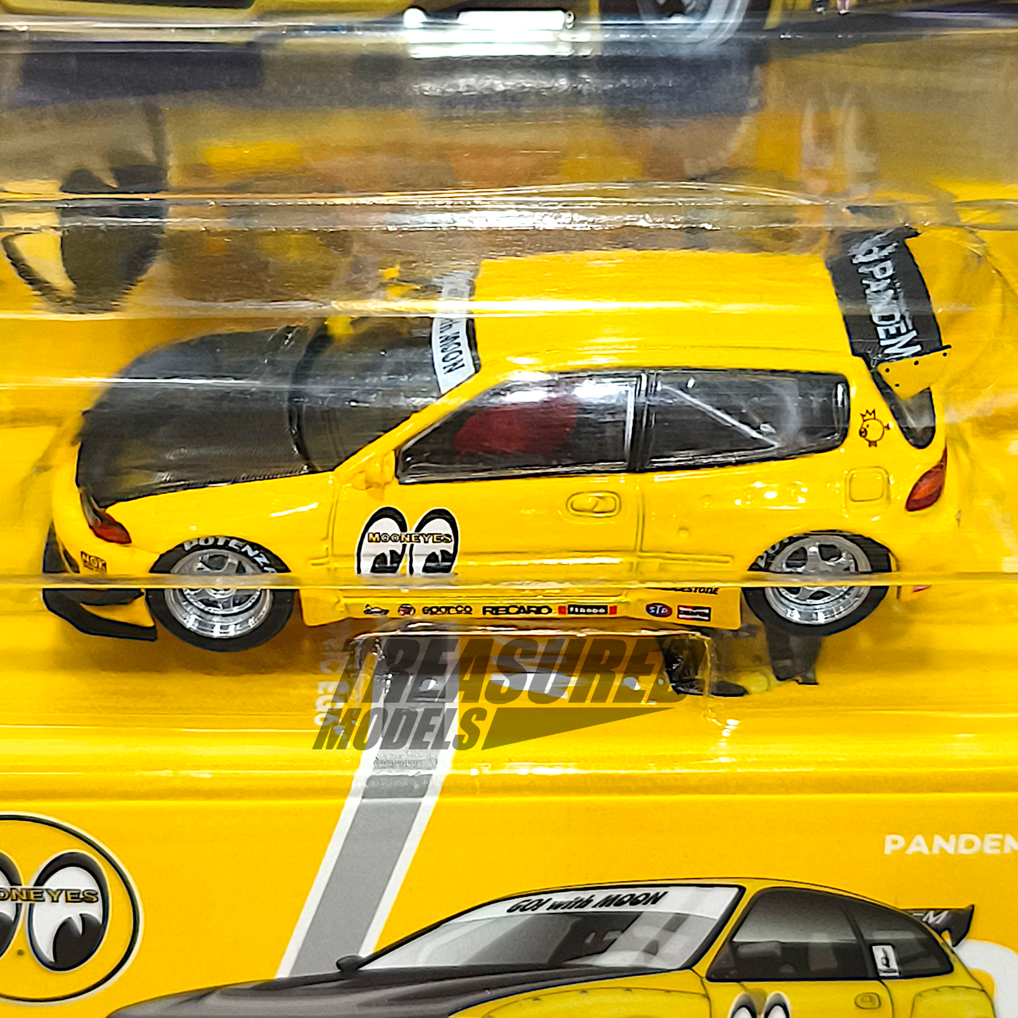Pop Race Honda Civic EG6 Pandem v1.5 Mooneyes Enigma Exclusive PRE010 1/64 Diecast